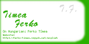 timea ferko business card
